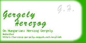 gergely herczog business card